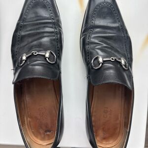 Gucci Black Leather Men’s Horsebit Loafers